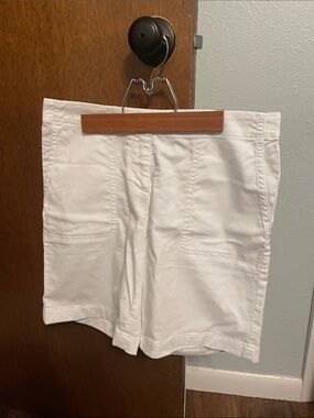 J. Jill White Cotton Bermuda Shorts